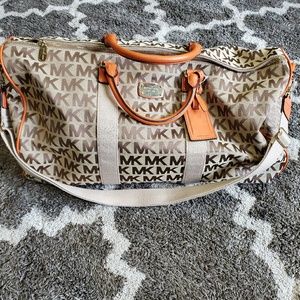 Michael Kors Signature Jacquard Weekender Travel D